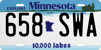 MN license plate 658SWA