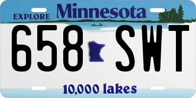MN license plate 658SWT