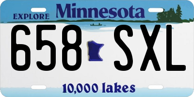 MN license plate 658SXL