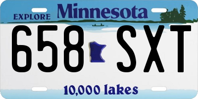 MN license plate 658SXT
