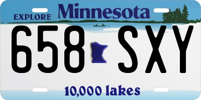 MN license plate 658SXY