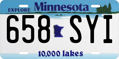 MN license plate 658SYI