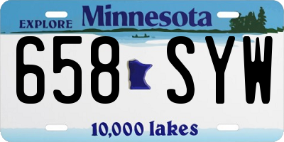 MN license plate 658SYW