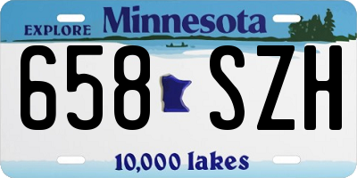 MN license plate 658SZH