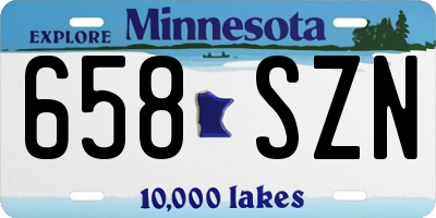 MN license plate 658SZN