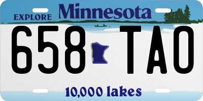 MN license plate 658TAO