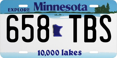 MN license plate 658TBS