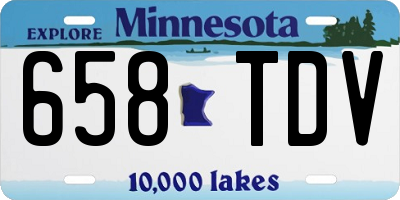 MN license plate 658TDV