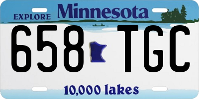 MN license plate 658TGC