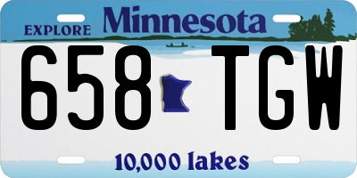 MN license plate 658TGW