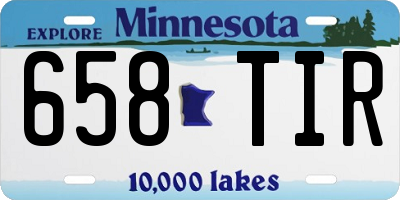 MN license plate 658TIR