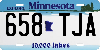 MN license plate 658TJA