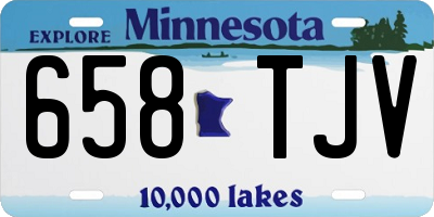 MN license plate 658TJV