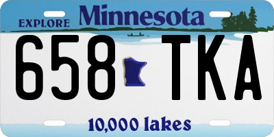 MN license plate 658TKA