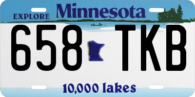 MN license plate 658TKB