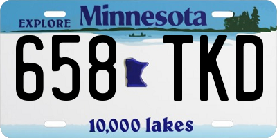 MN license plate 658TKD