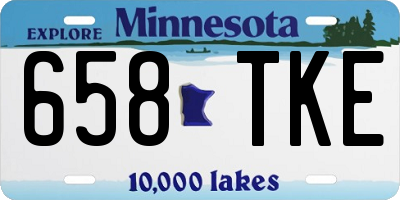 MN license plate 658TKE
