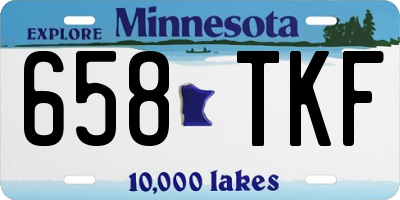 MN license plate 658TKF