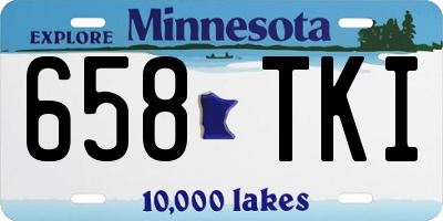 MN license plate 658TKI