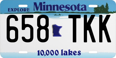 MN license plate 658TKK