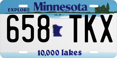 MN license plate 658TKX