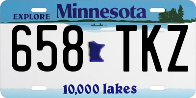 MN license plate 658TKZ