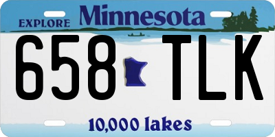 MN license plate 658TLK