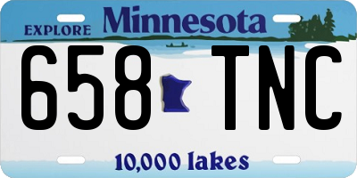 MN license plate 658TNC