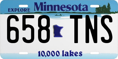 MN license plate 658TNS