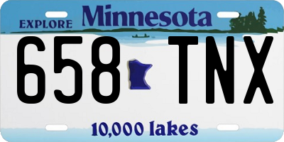 MN license plate 658TNX