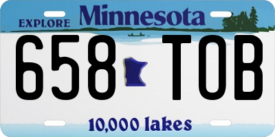 MN license plate 658TOB