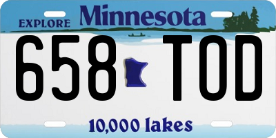MN license plate 658TOD