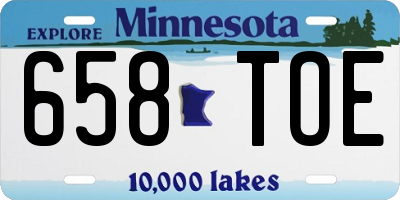 MN license plate 658TOE