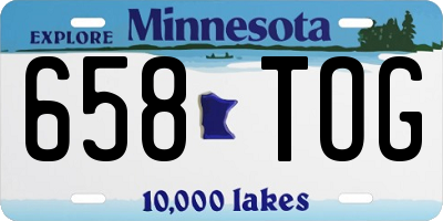 MN license plate 658TOG