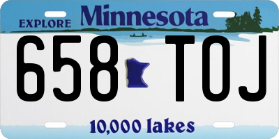 MN license plate 658TOJ