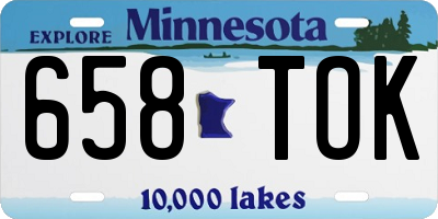 MN license plate 658TOK