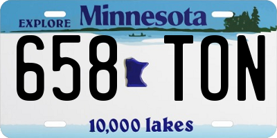 MN license plate 658TON