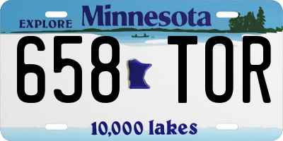 MN license plate 658TOR