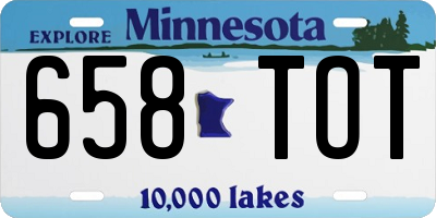 MN license plate 658TOT