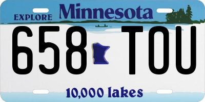 MN license plate 658TOU