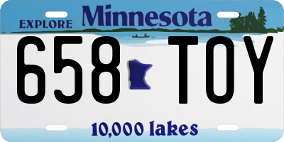 MN license plate 658TOY