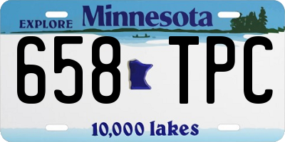 MN license plate 658TPC