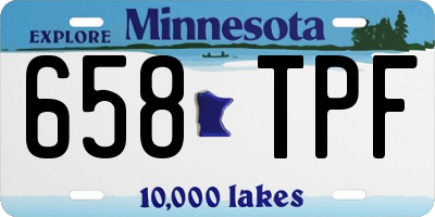 MN license plate 658TPF