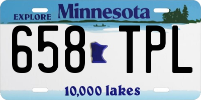 MN license plate 658TPL