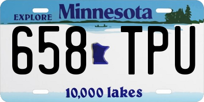 MN license plate 658TPU