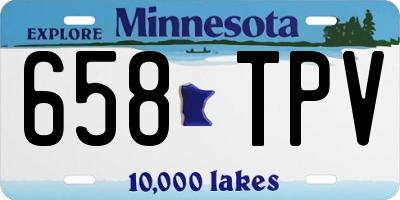 MN license plate 658TPV