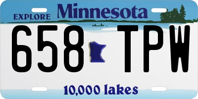 MN license plate 658TPW