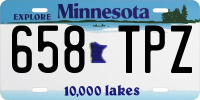 MN license plate 658TPZ