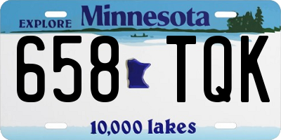 MN license plate 658TQK
