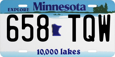 MN license plate 658TQW
